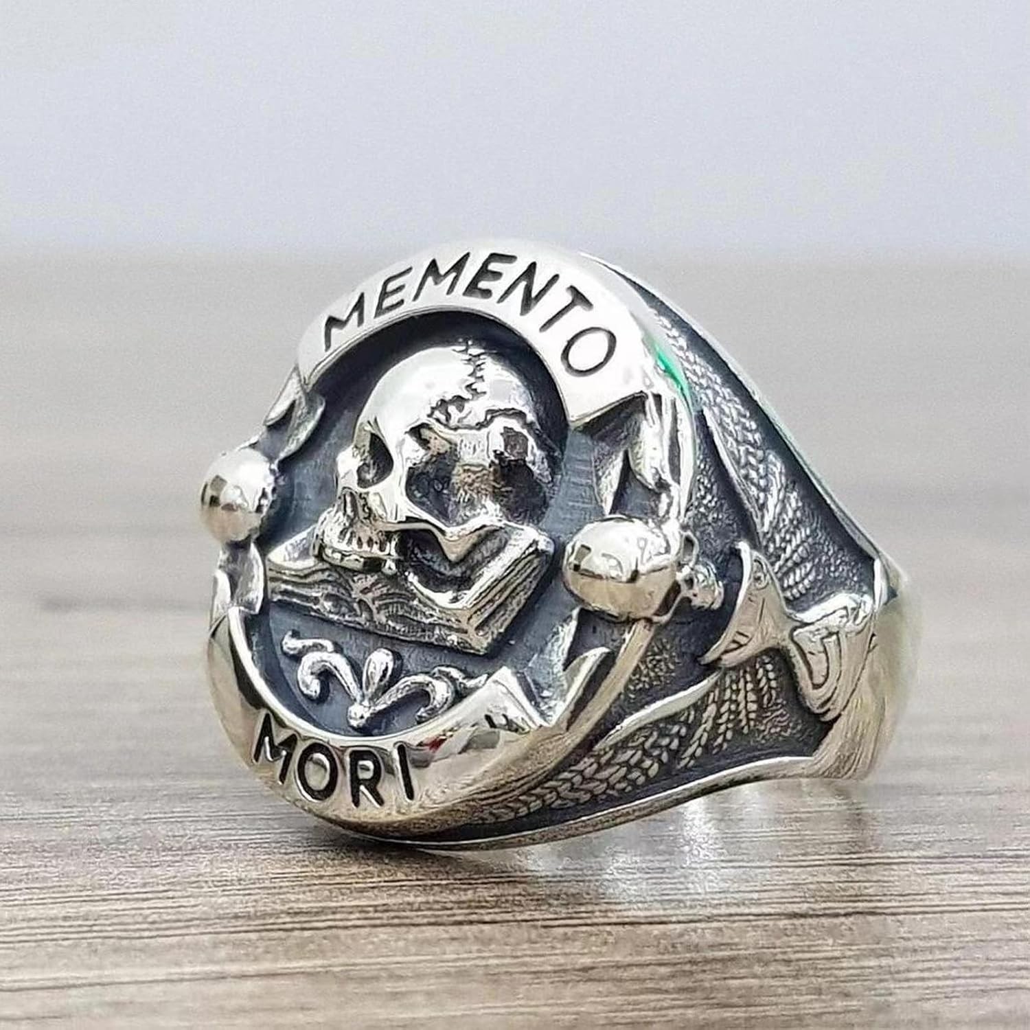 New 2026 Unisex Goth Vintage Ethic Memento Mori Carpe Diem Letter Skull…