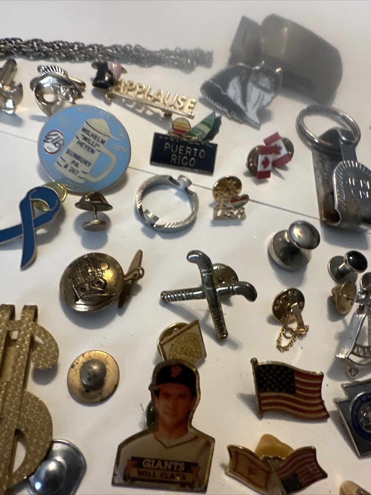 Vintage Men’s Junk Drawer Lot Cuff Links Pins Ring Money Clips #D339 60 PCS
