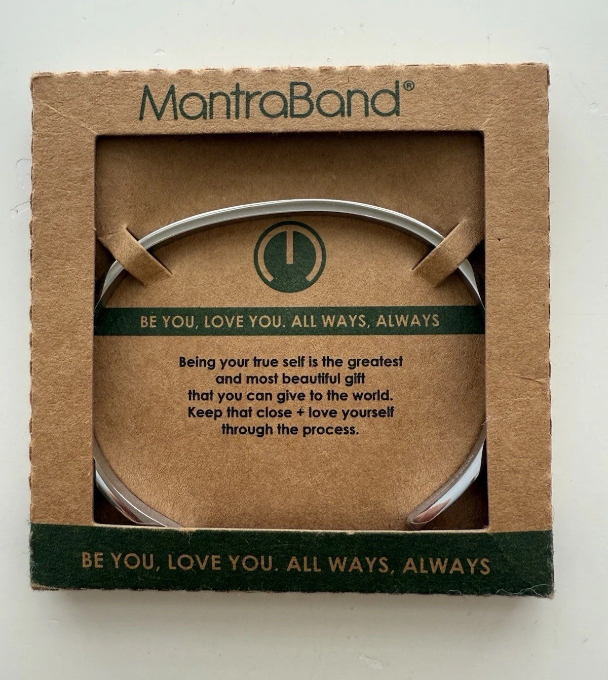 MantraBand Silver “Be you Love You All Ways Always” Bracelet NEW