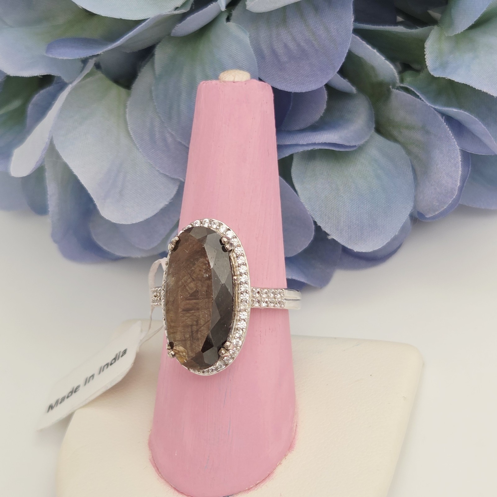 Chuck Clemency GEM TREASURES Sable Sapphire Ring LARGE Designer Evine ShopHQ 925