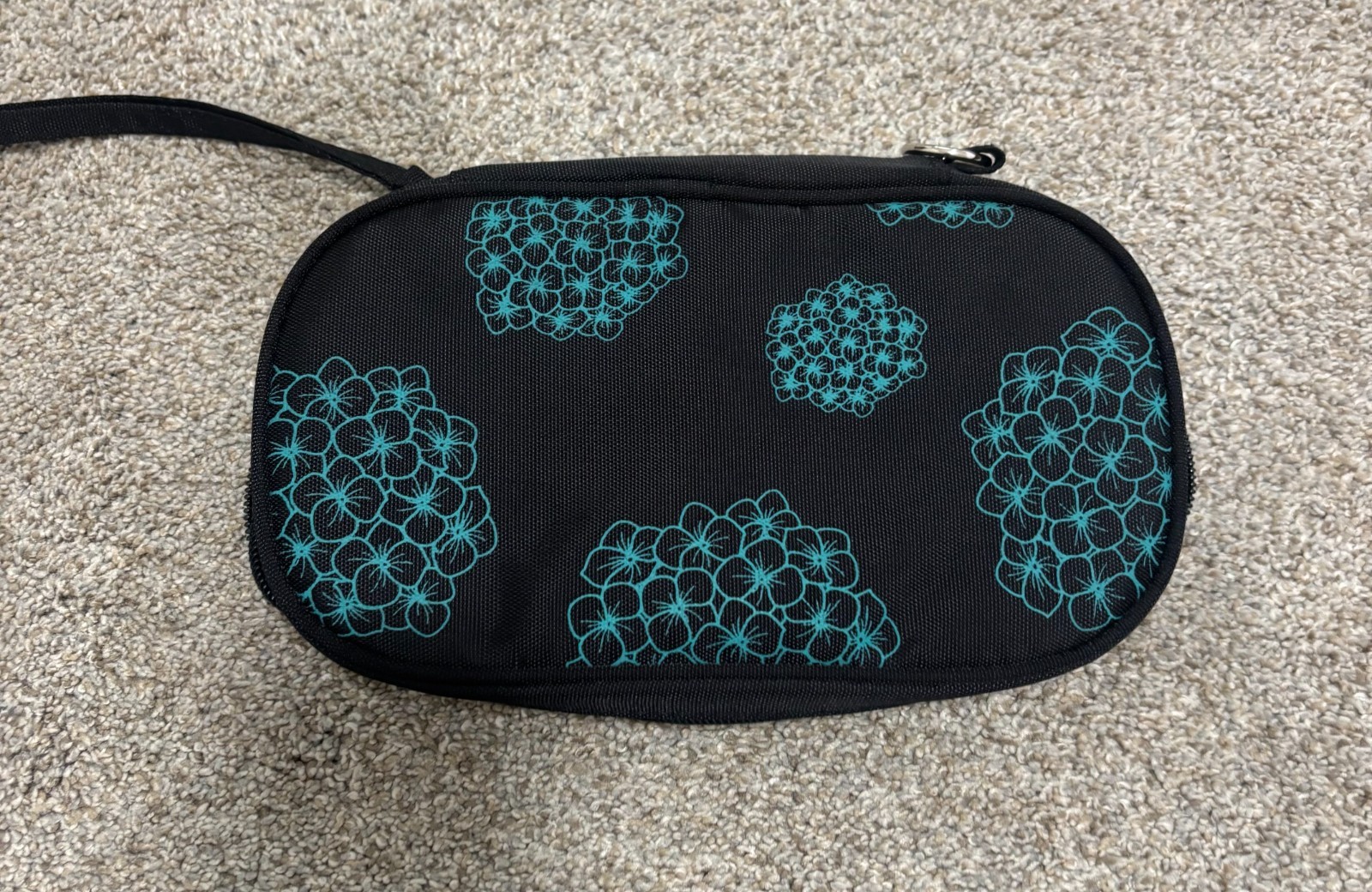 Travel Jewelry Organizer Case Black Turquoise Snap Roll 5 Pouches New