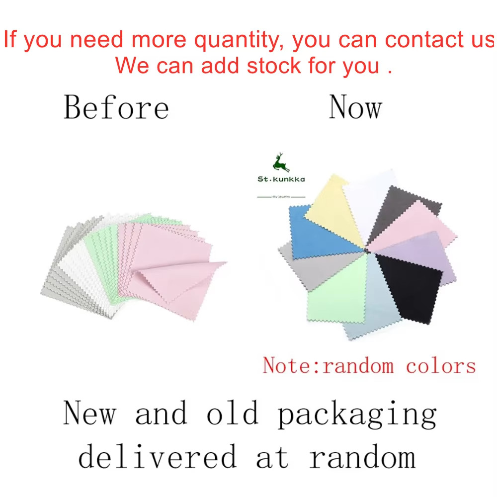 Silver Gold Jewelry Polishing Cleaning Cloth Soft Reusable Shine Wipe 10-50PCS