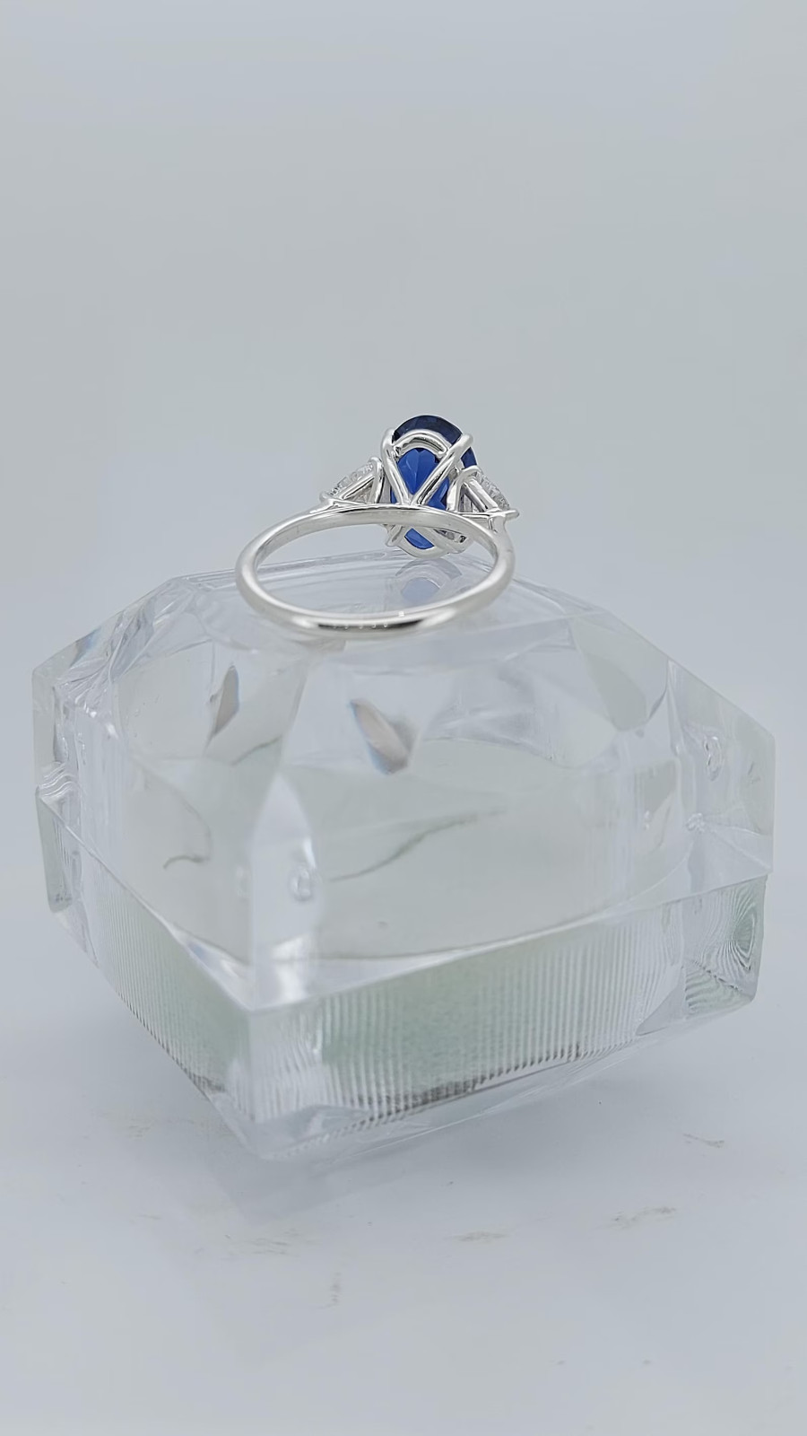 6.00 Ct Oval Cut Natural Sapphire Diamond Engagement Ring 14K Solid White Gold 8