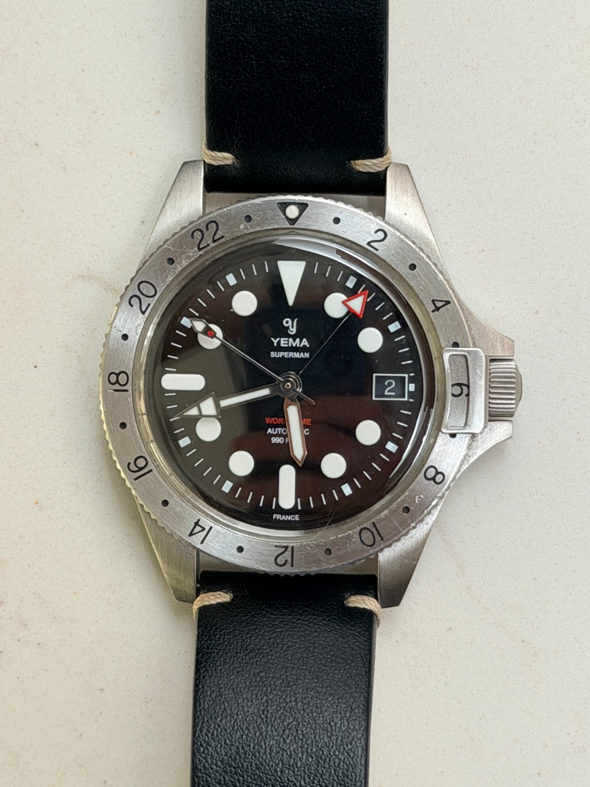 Yema Superman GMT 41mm with Maxi Dial