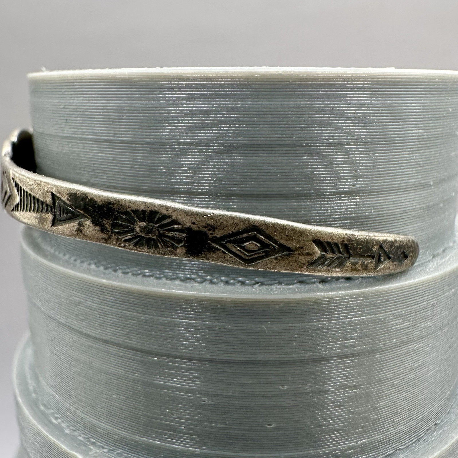 Native American Cuff Bracelet Fred Harvey Era Sterling Silver Turquoise Size 5 S