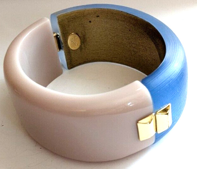 ALEXIS BITTAR Blue/Beige Cuff Bracelet