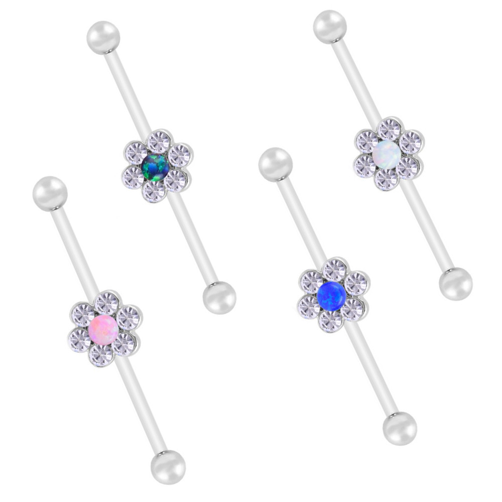 1pc 14G Industrial Scaffold Barbell Surgical Steel Ear Cartilage Helix Piercing