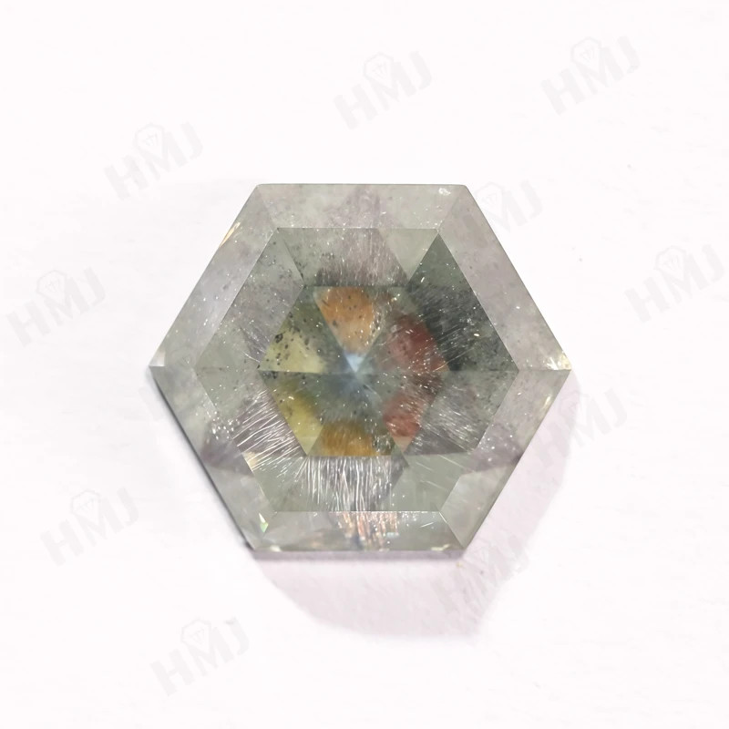 All Shape Salt & Pepper Moissnite Diamond Hexagon Kite Cut for Ring DIY Jewelry