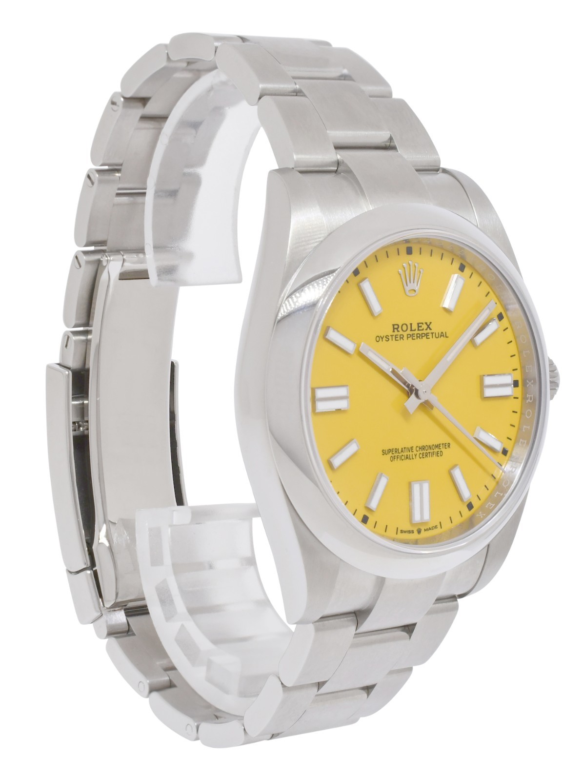 NOS Rolex Oyster Perpetual 41 Steel Yellow Dial Mens Watch Box/Papers ’20 124300