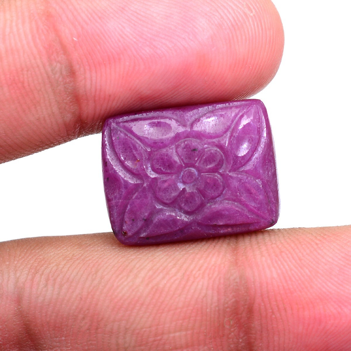 28.00 Cts Natural Untreated Ruby 19.54mm*14.80mm Octagon Hand Carved Gemstone