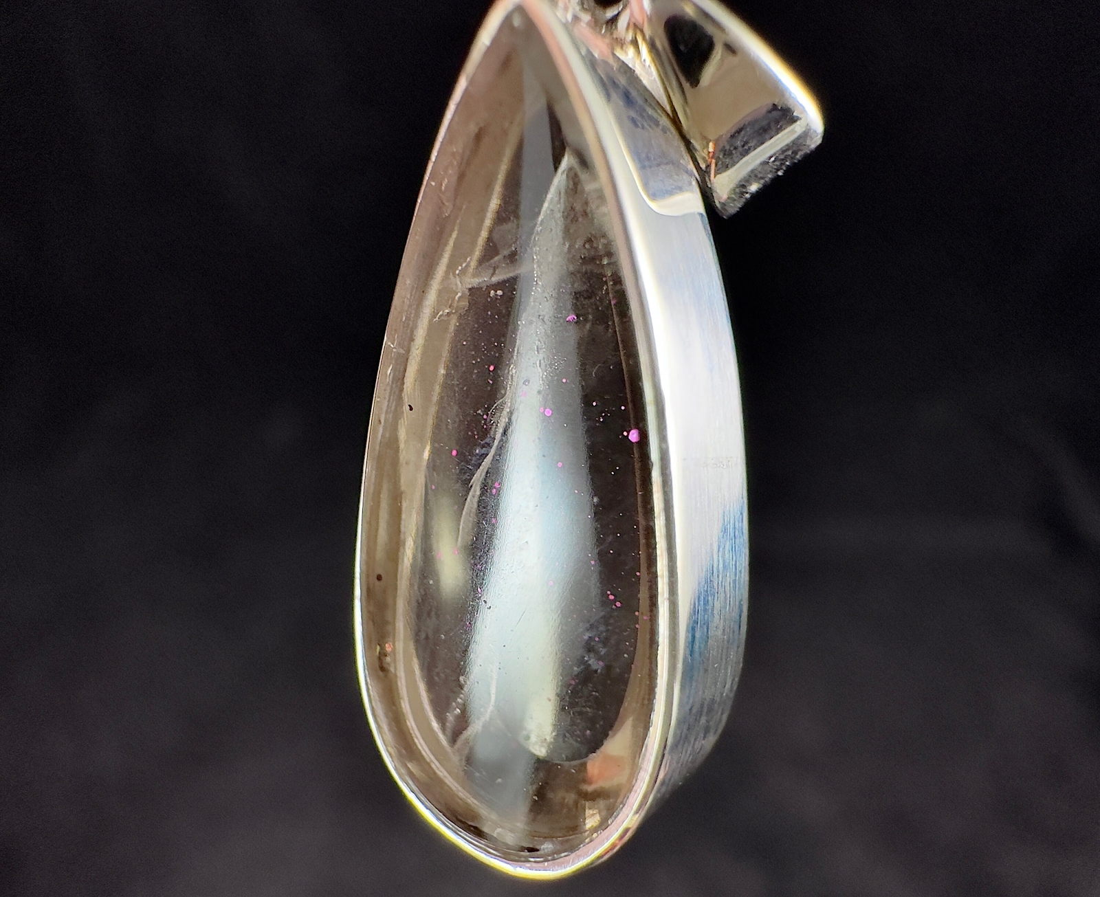 COVELLITE Pink Fire Quartz Crystal Pendant – Fine Stone Healing Jewelry, 54287