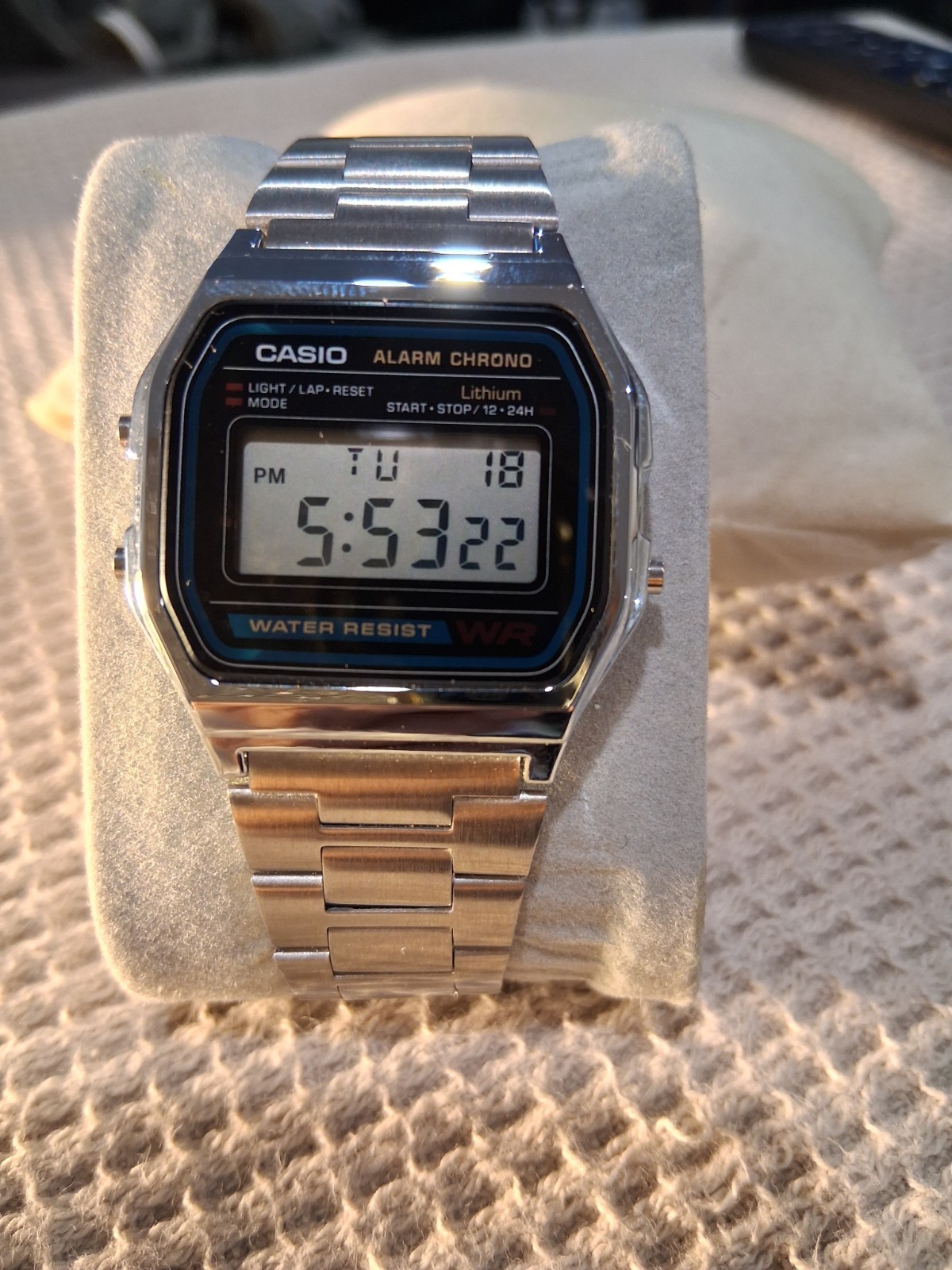 Vintage Casio Digital Watch 593 A158W, Great Condition, Stainless Steel