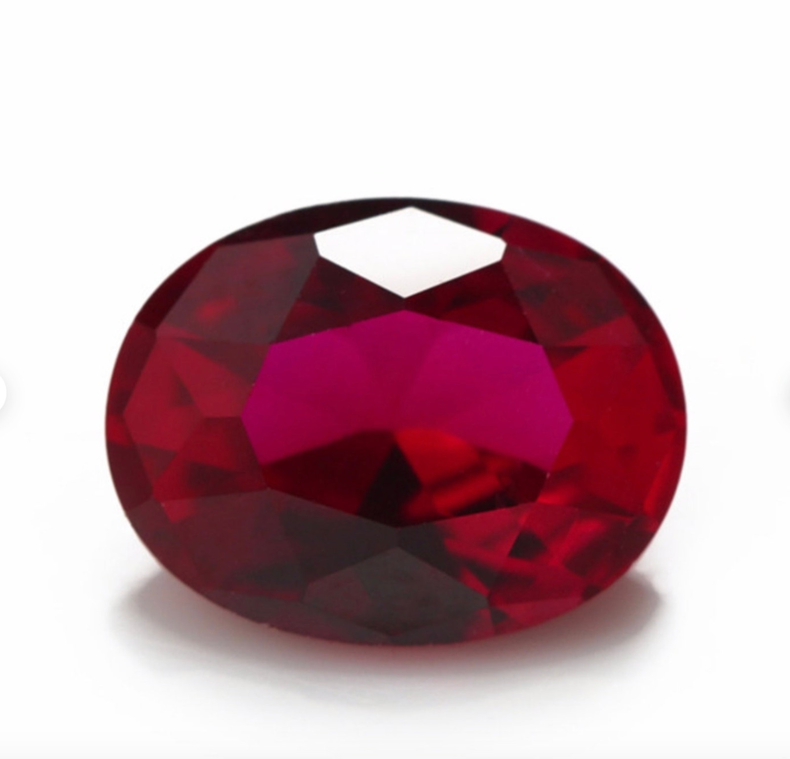 Lab Created Pigeon Blood Ruby Corundum Oval Faceted Loose Stones (4×3 – 18x13mm)