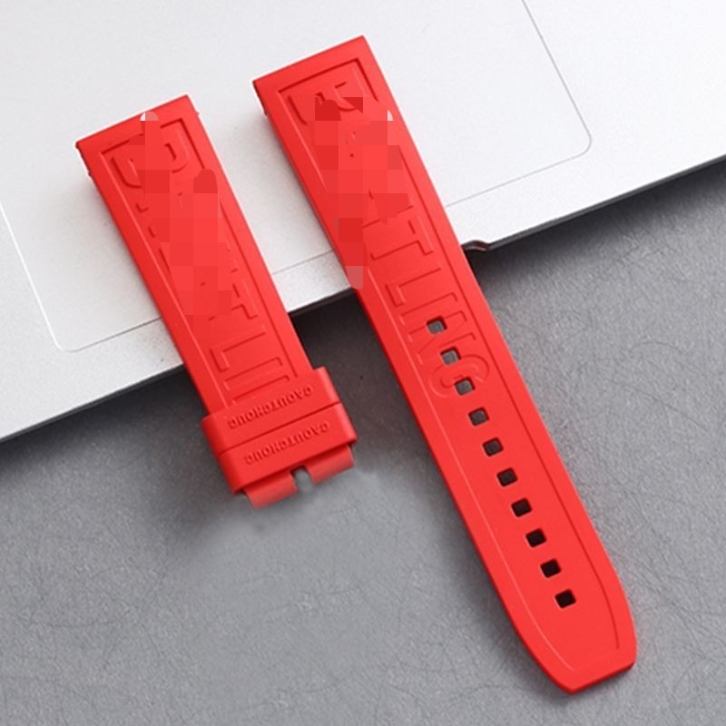 22 24mm rubber strap silicone suitable for Breitling Avenger orange blue