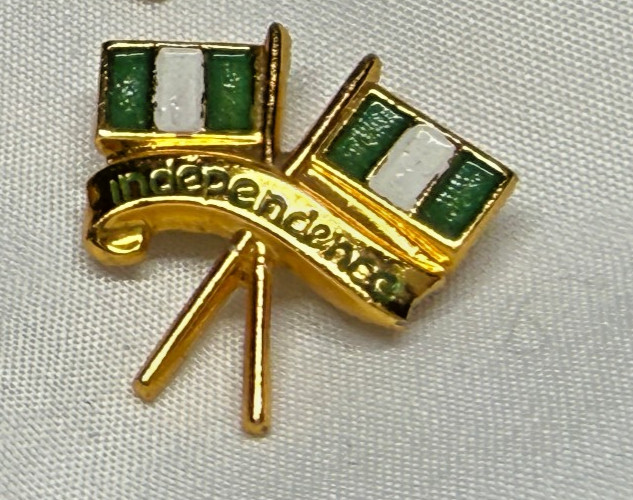 Nigeria Independence Pin Two Flags