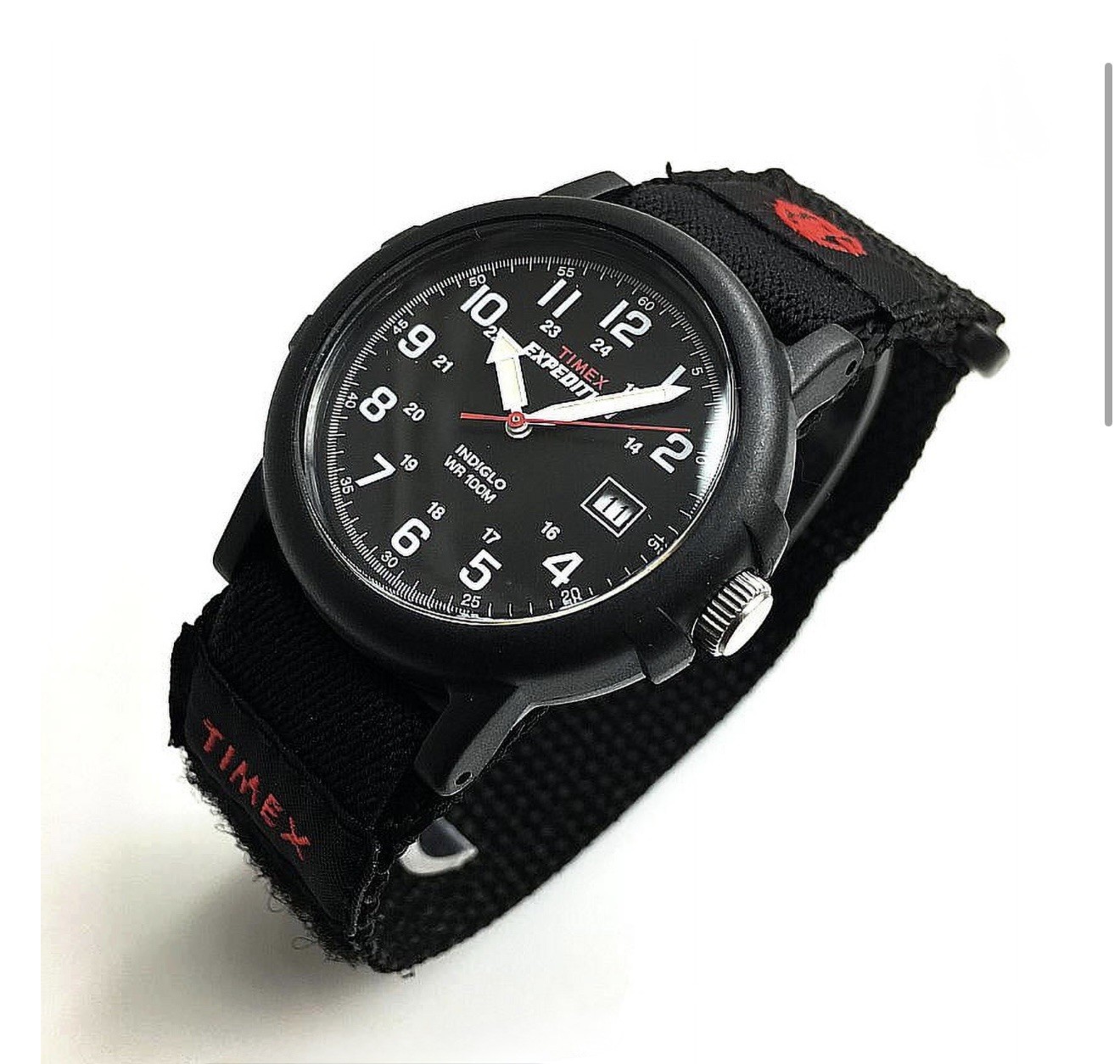 Timex Men’s Expedition Camper Black 38mm Outdoor Watch, FastWrap Strap