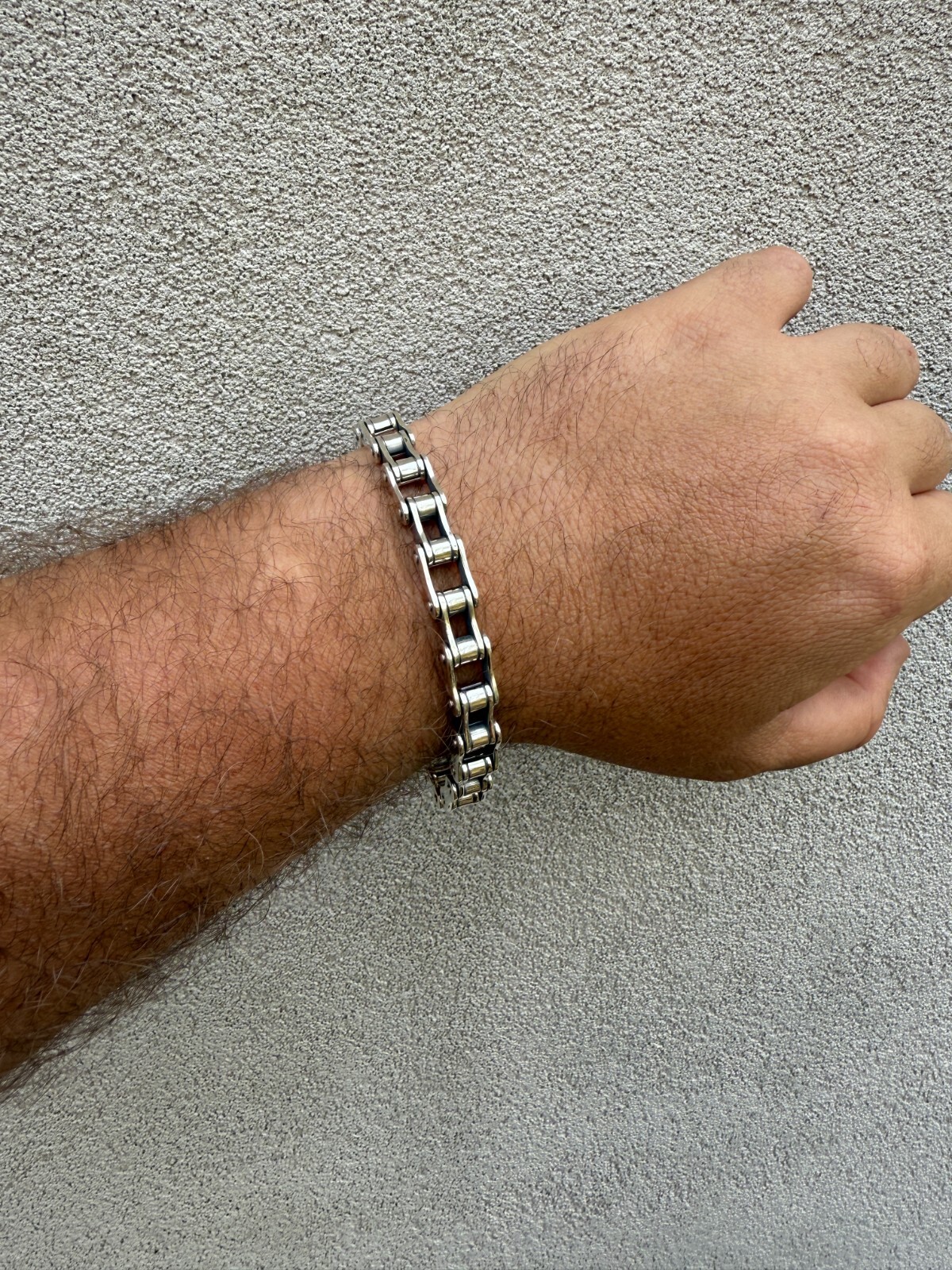 Bicycle Link Bracelet Real 925 Silver Oxidized Handmade 9mm Bike Motorcycle