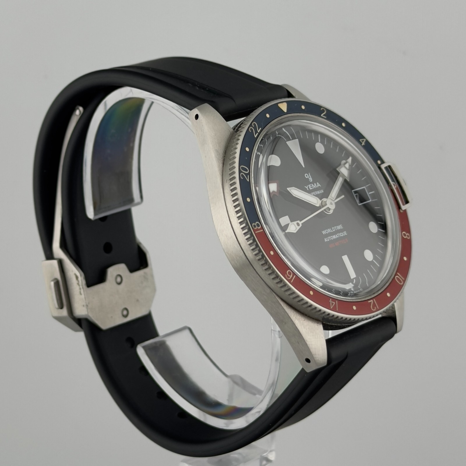 Yema Superman Worldtime GMT Pepsi 41mm 500m Automatic Full Set 2024 Full Set