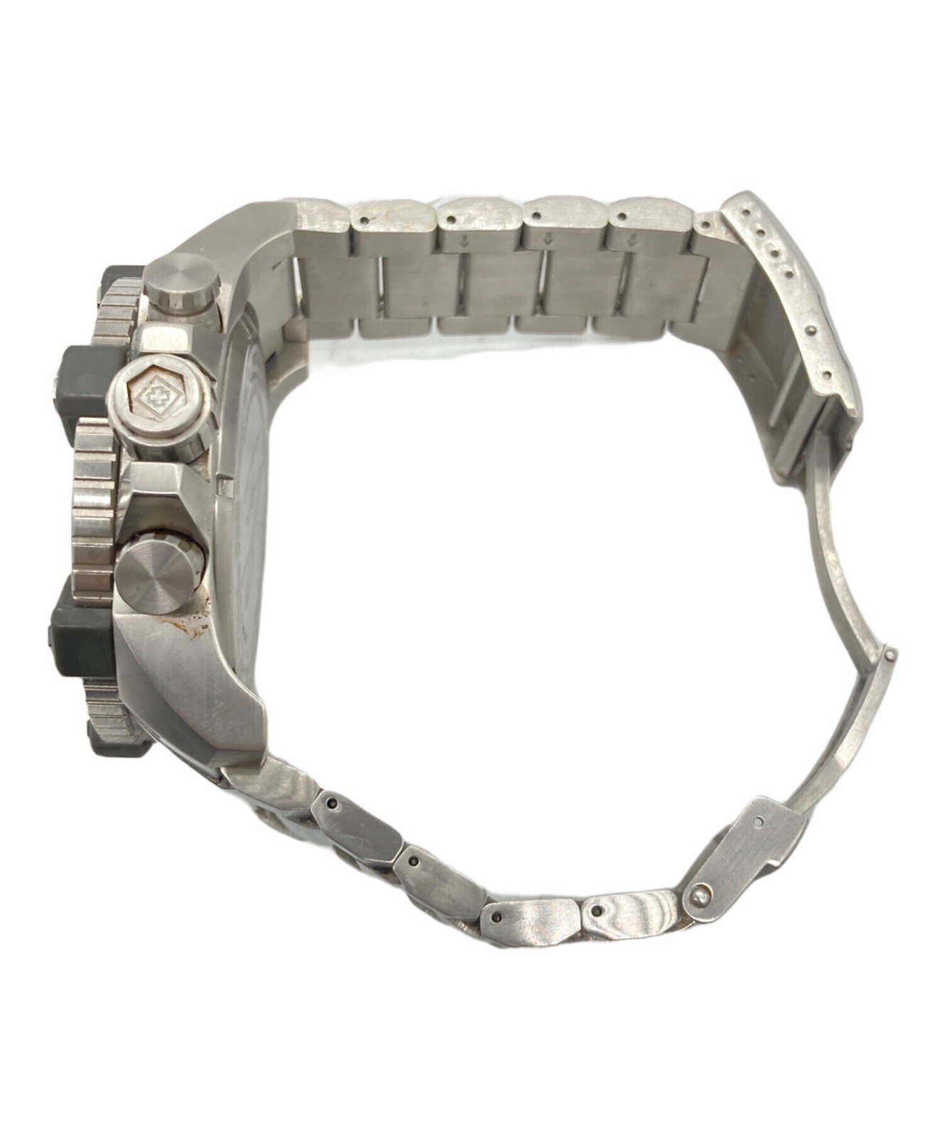 Invicta Authentic Mens Black Dial Silver Tone Bracelet Wristwatch 33714