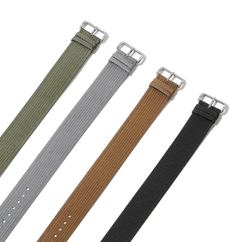 High quality nylon watch band canvas watch strap single pass 20 22mm universal