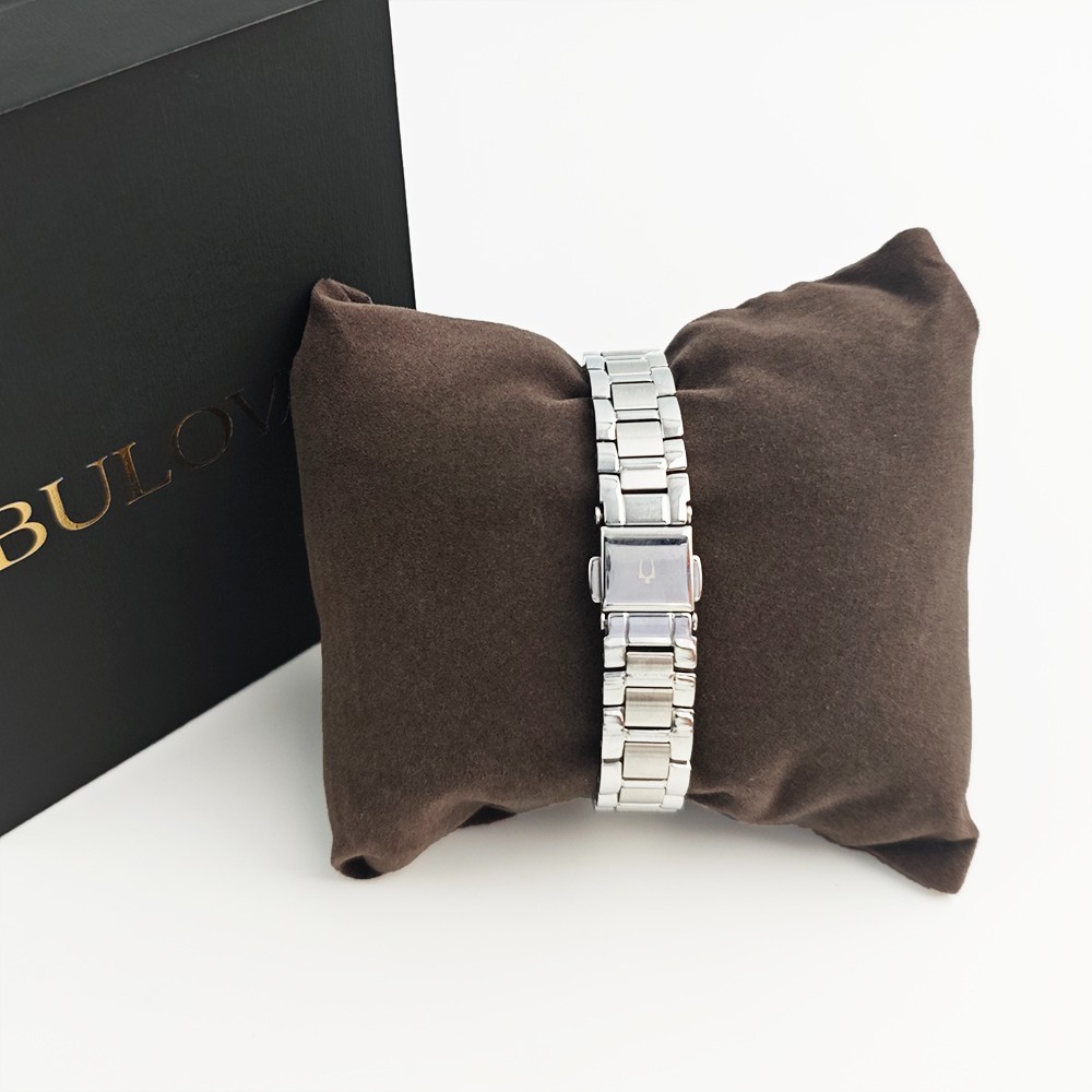Bulova Sutton 96P219 Women’s Quartz Diamond White Dial 28mm Watch New With Box