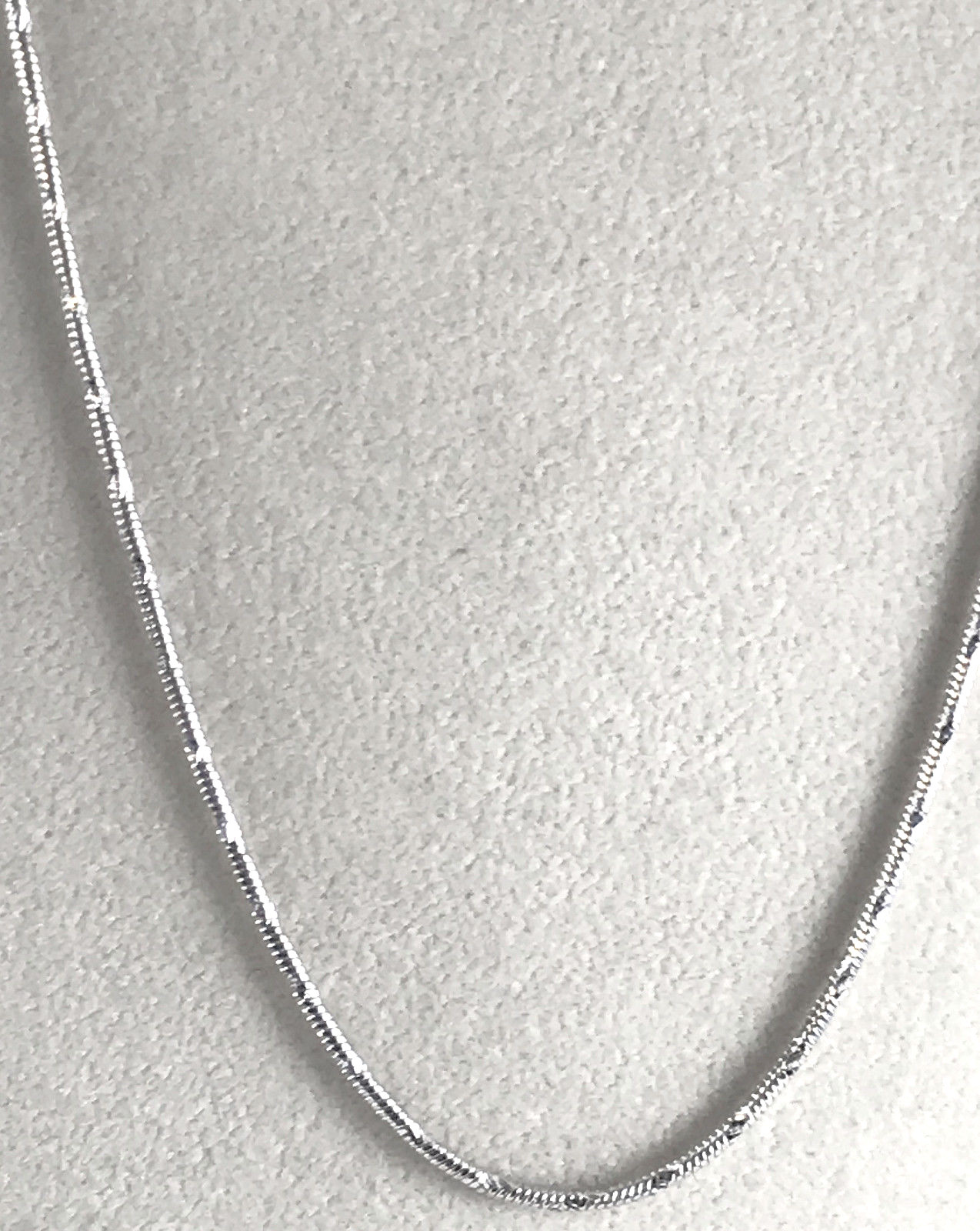 Snake Chain Rhodium 2 mm length 20 inches Bright Silver Lobster Catch