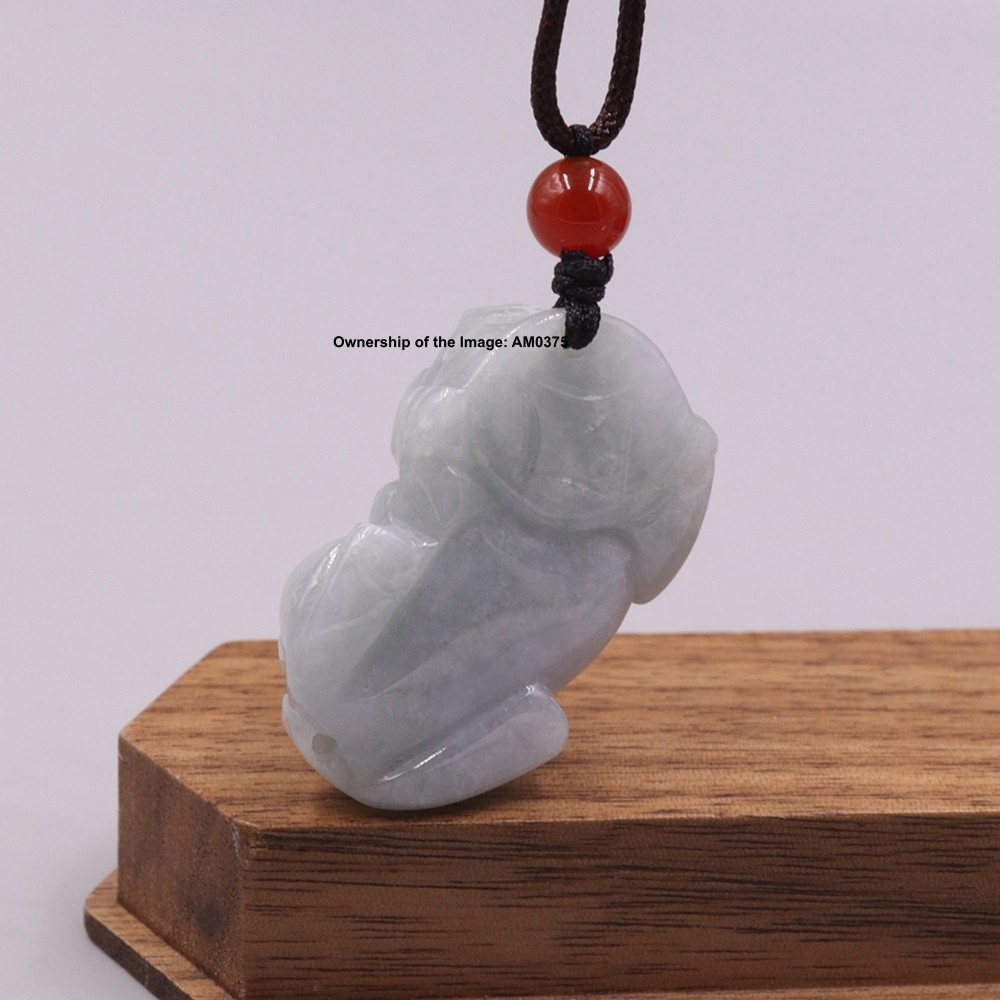 Natural Grade A Jade Pendant Jadeite Rich Dragon Pixiu Pendant Cord Necklace