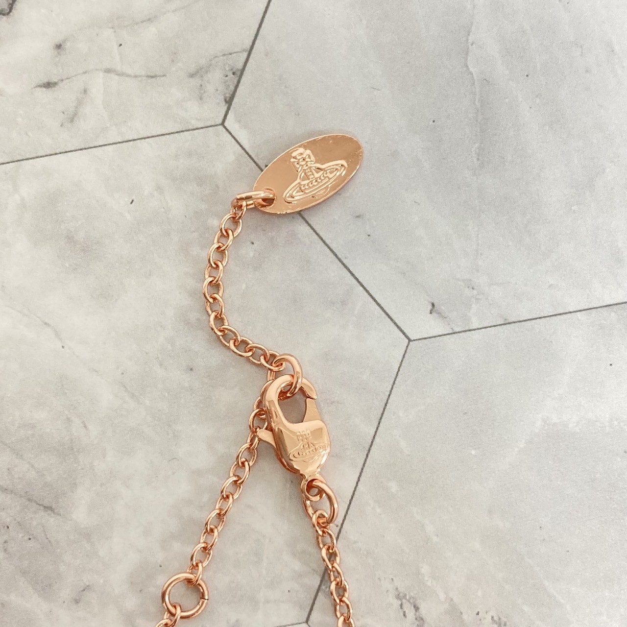 Vivienne Westwood Necklace PETRA Heart Red Rose Pink Gold w/Pouch NO BOX