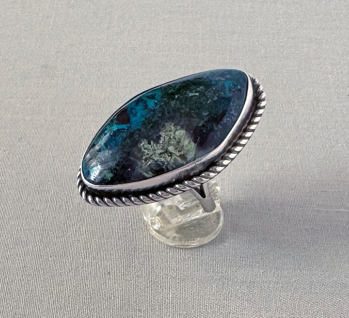 Shattuckite Southwestern Style Sterling Silver Ring Size 7 – 7.25;A452