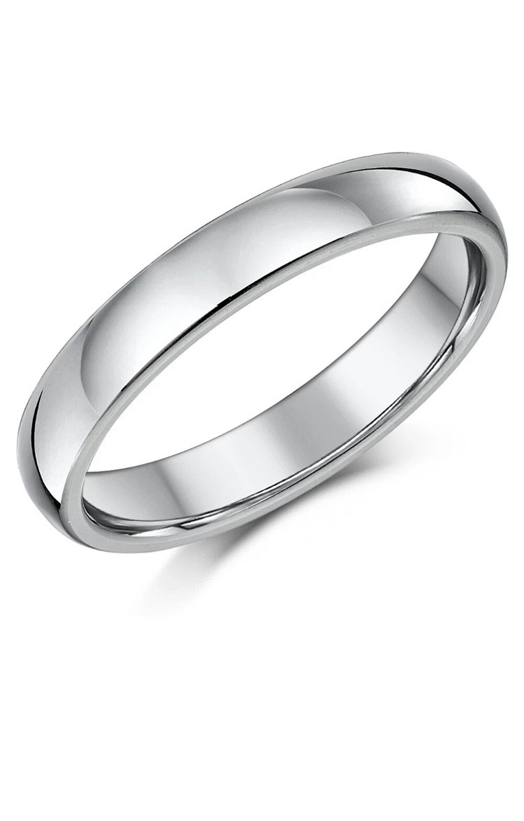 Titanium Court Shaped High Polished Wedding Ring Band ”’All Width’s & Size’s”’