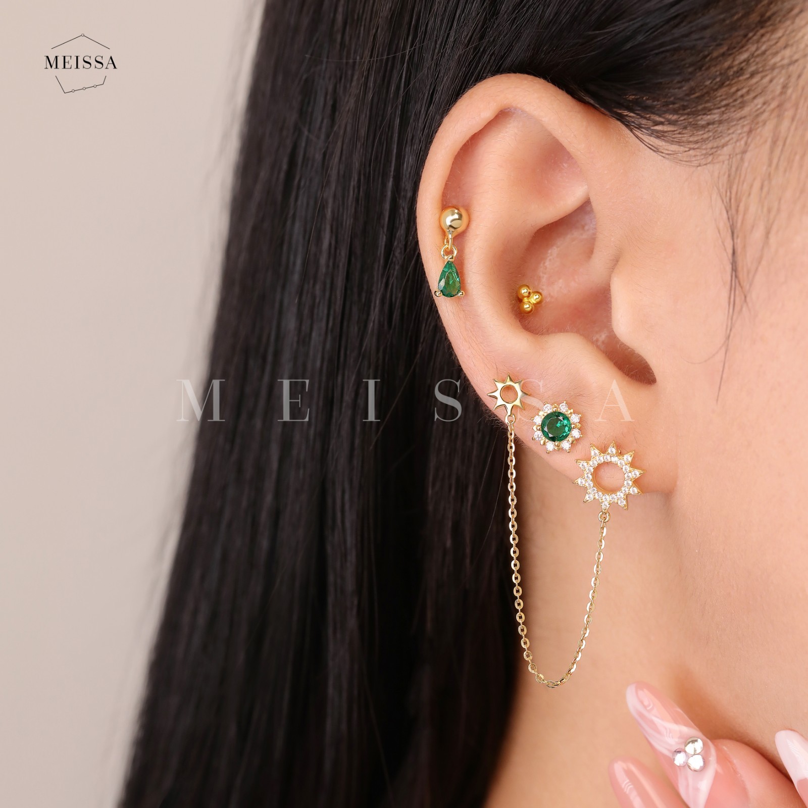 Meissa Birthstone Earrings for Women Girls Baby Screw Back Diamond Earrings Gift