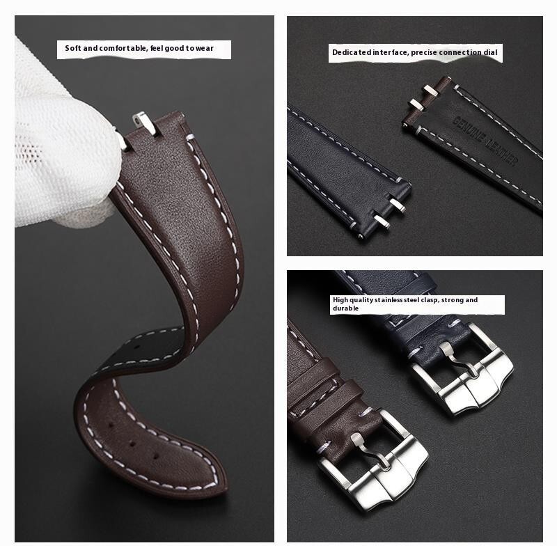 For Tudor M28600 M28603 Modified Leather Strap Cowhide Watchband For 41mm Deal