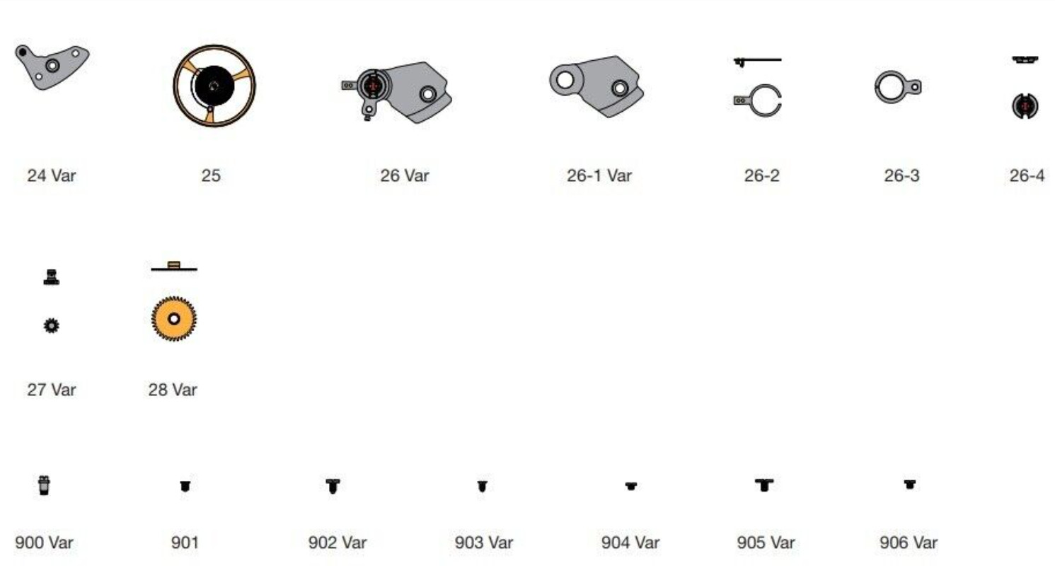 ETA 7001 (Peseux 7001) New Spare Parts