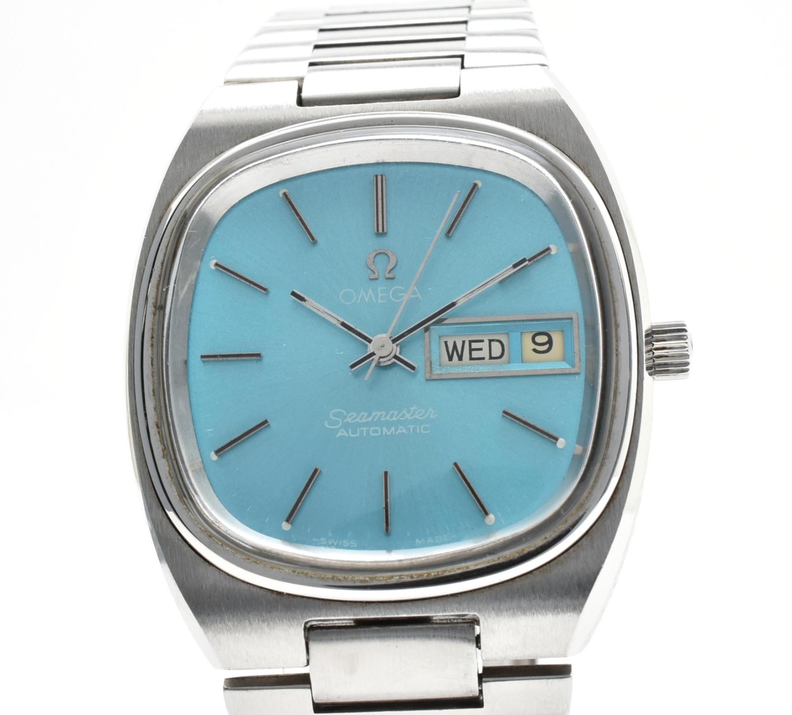 Vintage OMEGA Seamaster TV Cal.1022 166.0213 Ice Blue Dial Automatic Men’s Watch
