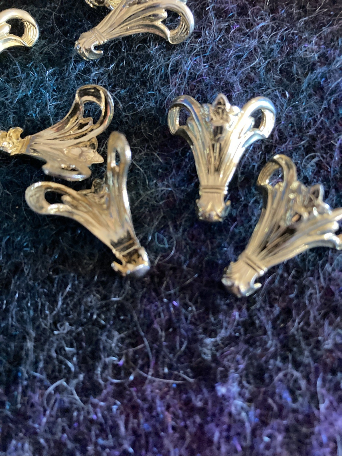 5 Sets Of 4 Gold Plated Brass Folded Corner Stampings Findings Embellishments