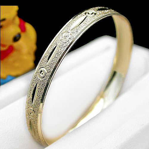 KIDS | BABY 6mm 14k EP Diamond Cut BANGLE ~SZ 1 | 0-9 Month + LIFETIME GUARANTEE
