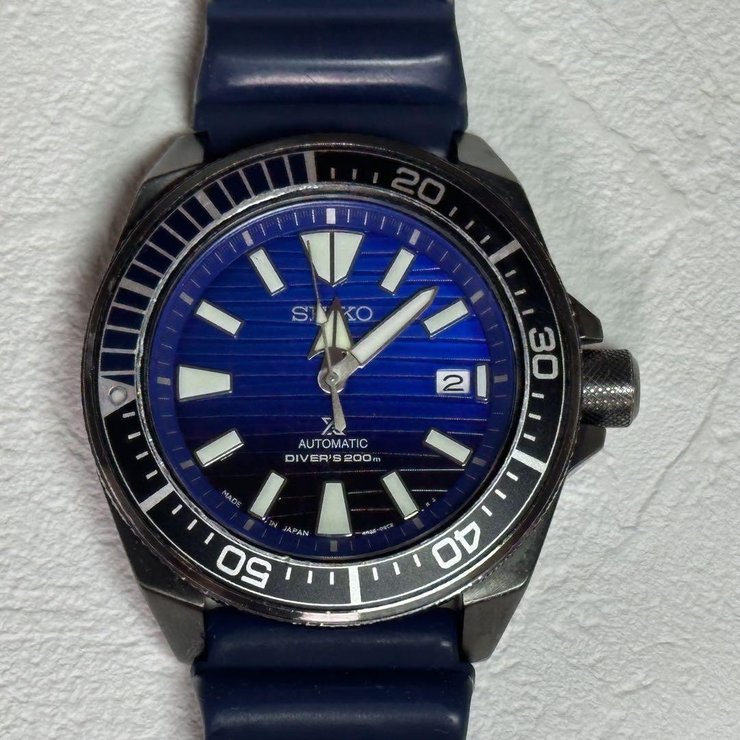 SEIKO Prospex Samurai SBDY025 Automatic Diver 200m Blue Dial Rubber Strap W/Box