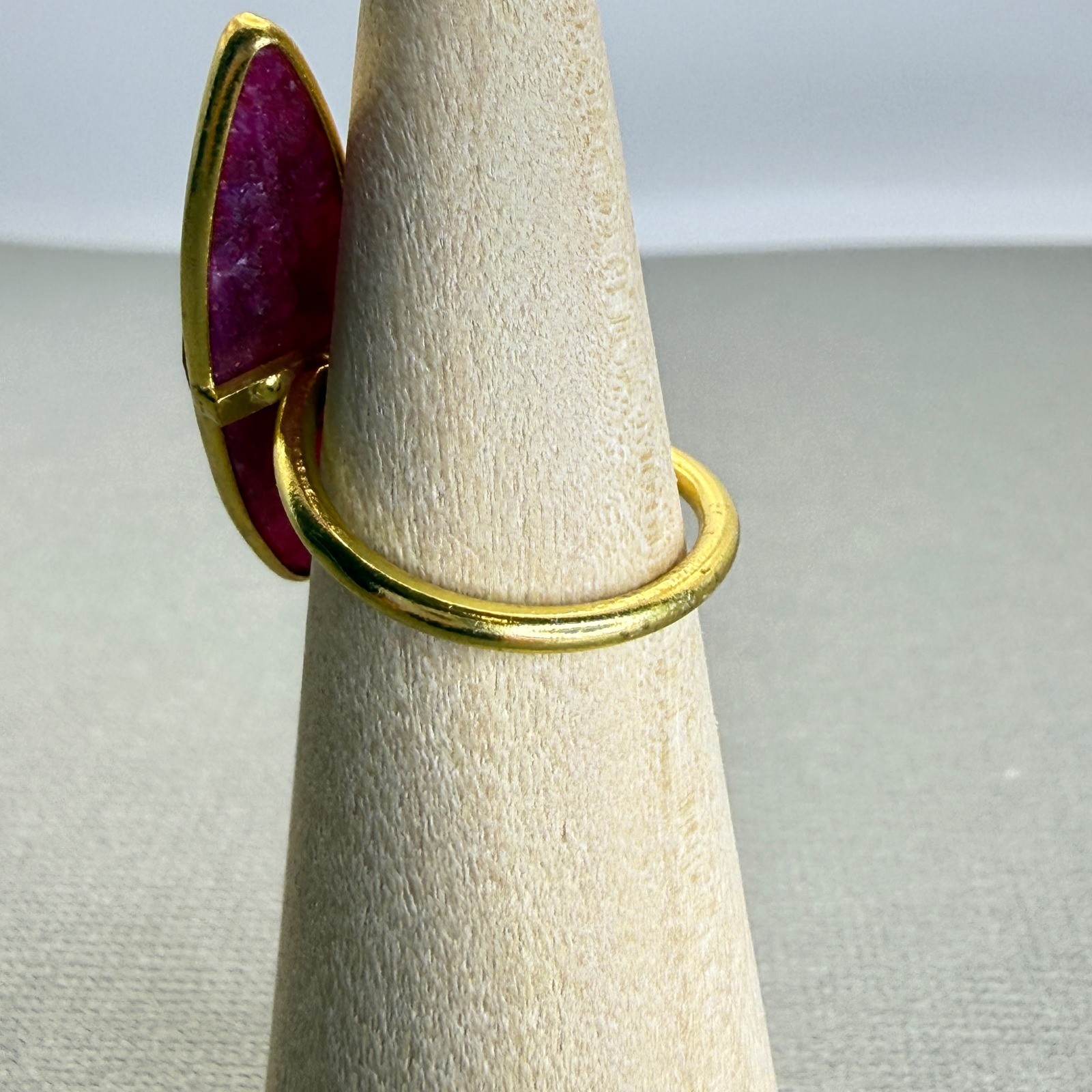 Gold Vermeil Sterling Silver Double Marquise Bypass Statement Ring