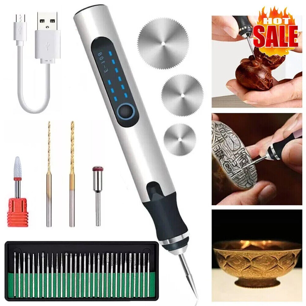 Cordless Electric Mini Drill Grinder Engraving Pen Variable Speed Rotary Tool US