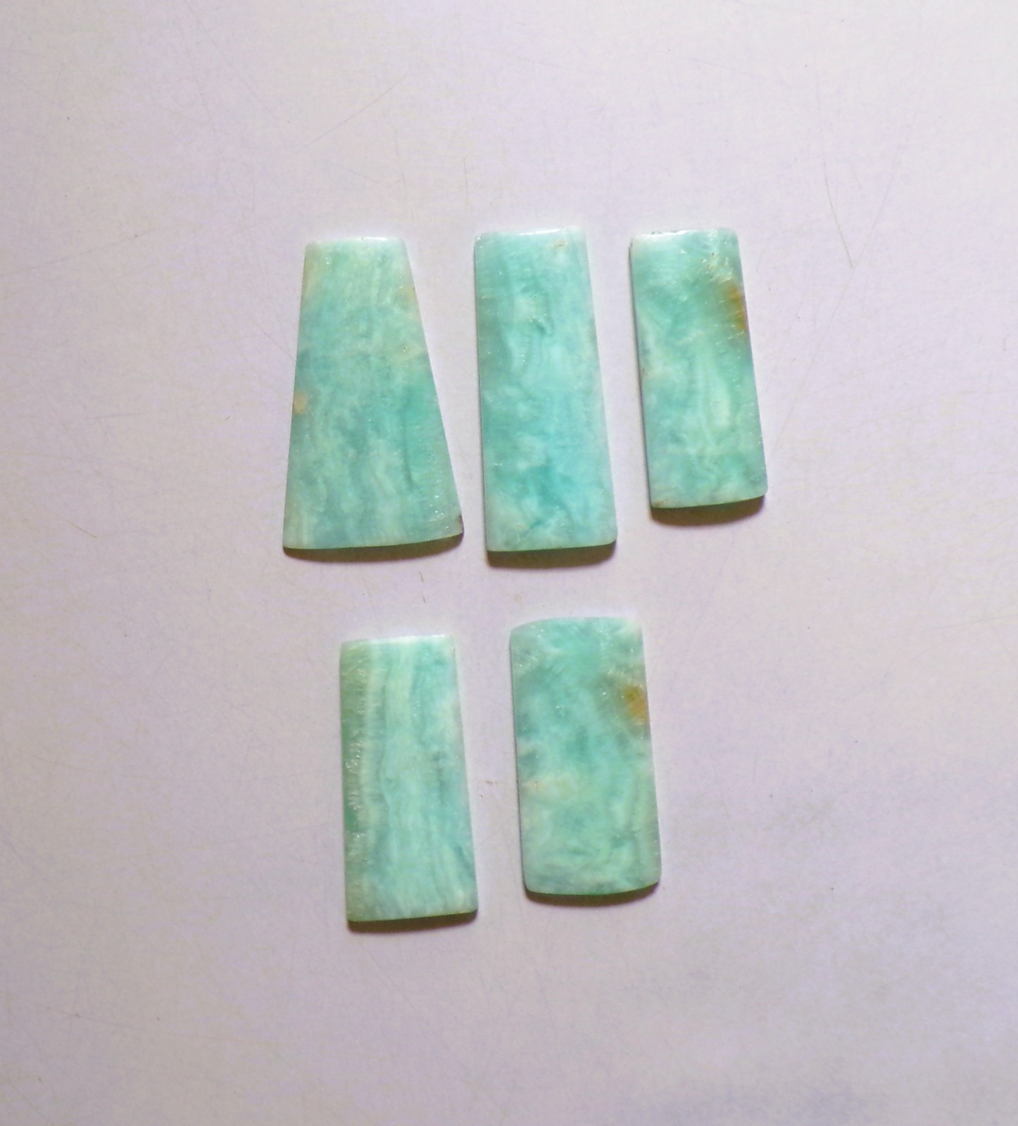 197.50 Cts Natural Blue Aragonite 05 Pcs Lot Loose Cabochon Gemstone 05