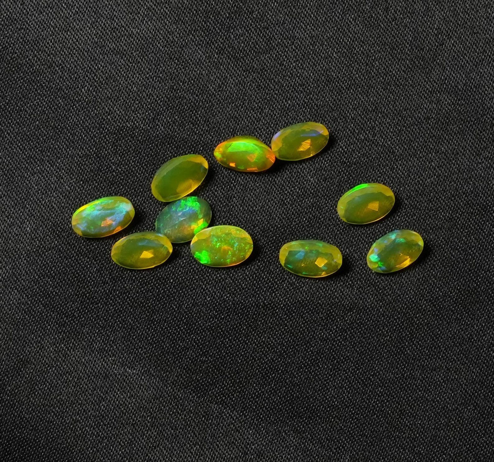 Natural Yellow Ethopian Opal Oval Faceted Cut 3x5mm To 8x10mm Loose Gemstone