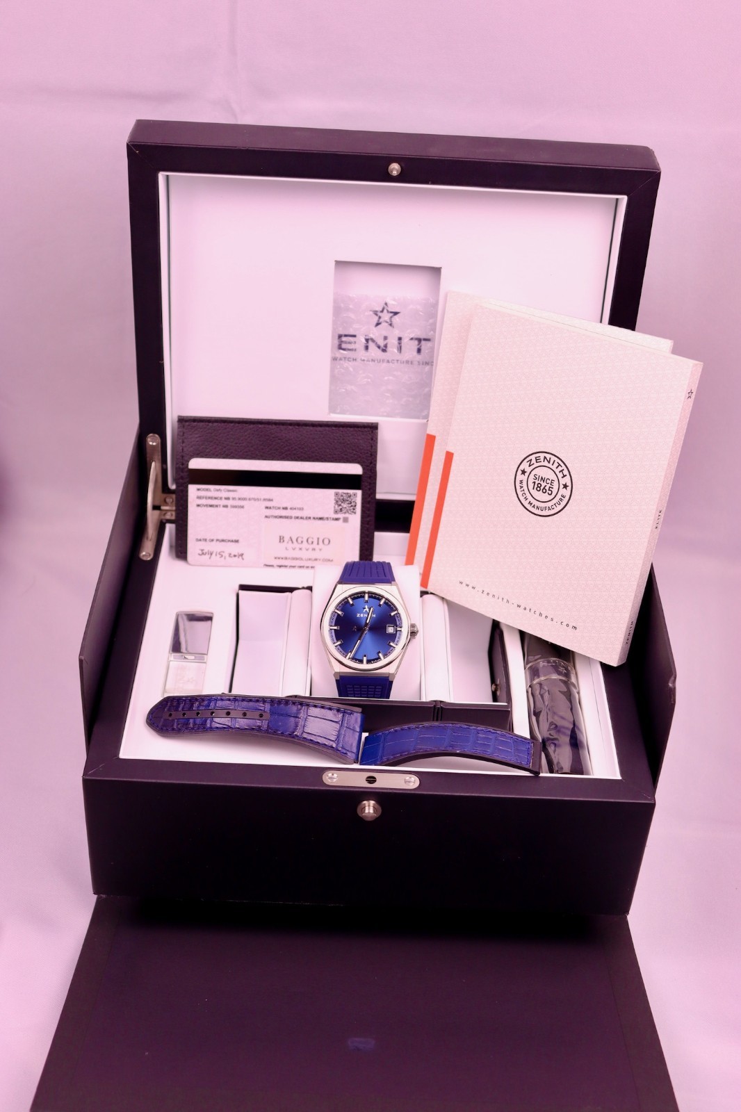 Case #551 — Zenith Defy Classic Blue Ref. 95.9000.670/51.R584