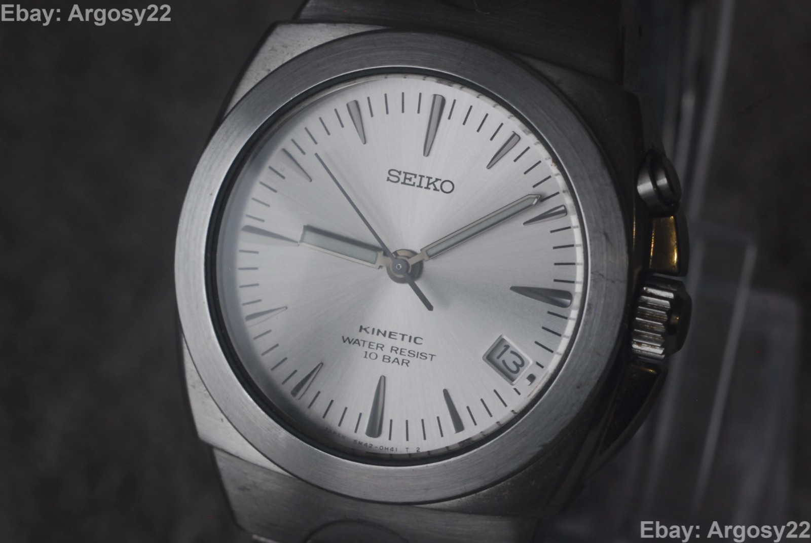 Seiko Kinetic SUS, 5M42 0E50, SCFW005, Silver dial, Restored
