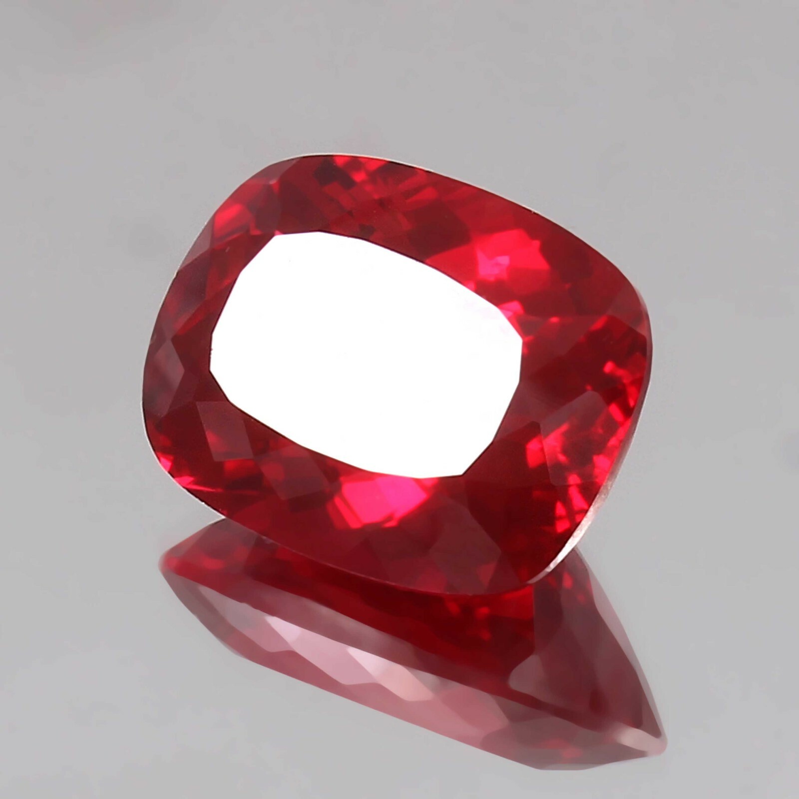 Natural Mozambique Blood Red Ruby Cushion Loose Cut Gemstone 20x15x10 MM