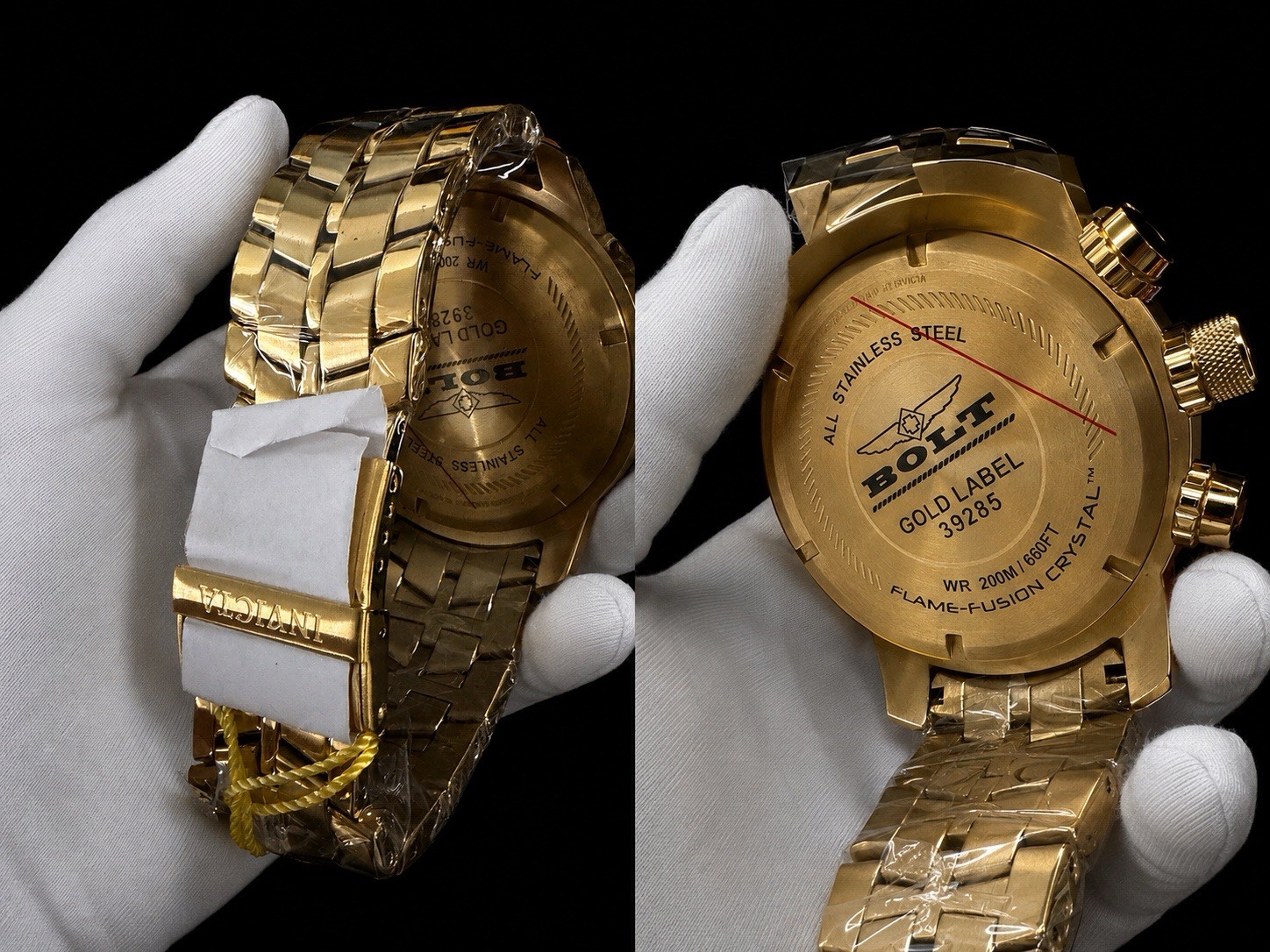 Invicta Bolt Gold Tone 50mm Quartz Chronograph Date 200m Men’s Watch