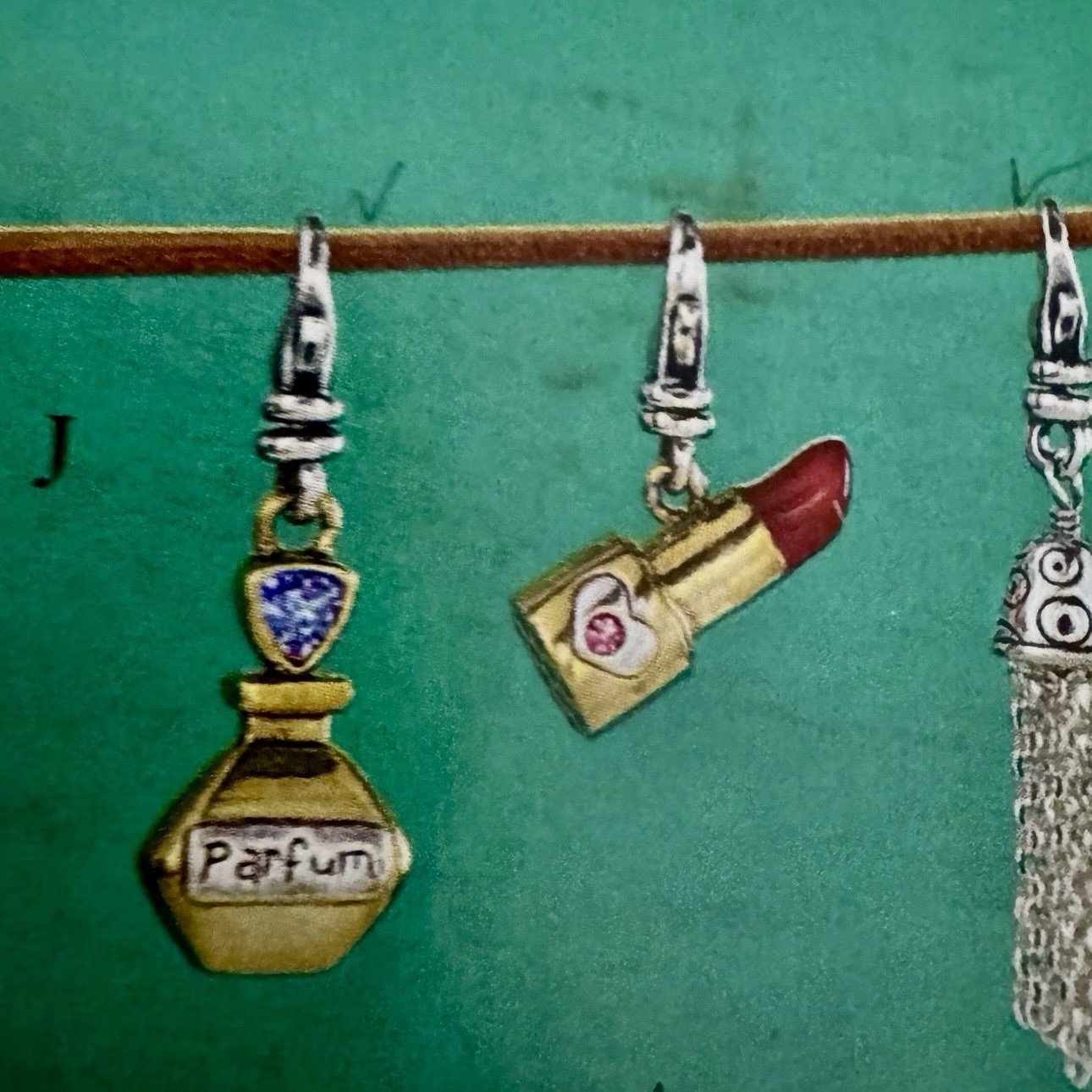 SILPADA Lipstick Charm “Read My Lips” C2588 Sterling Silver & Brass, Clip-on NEW