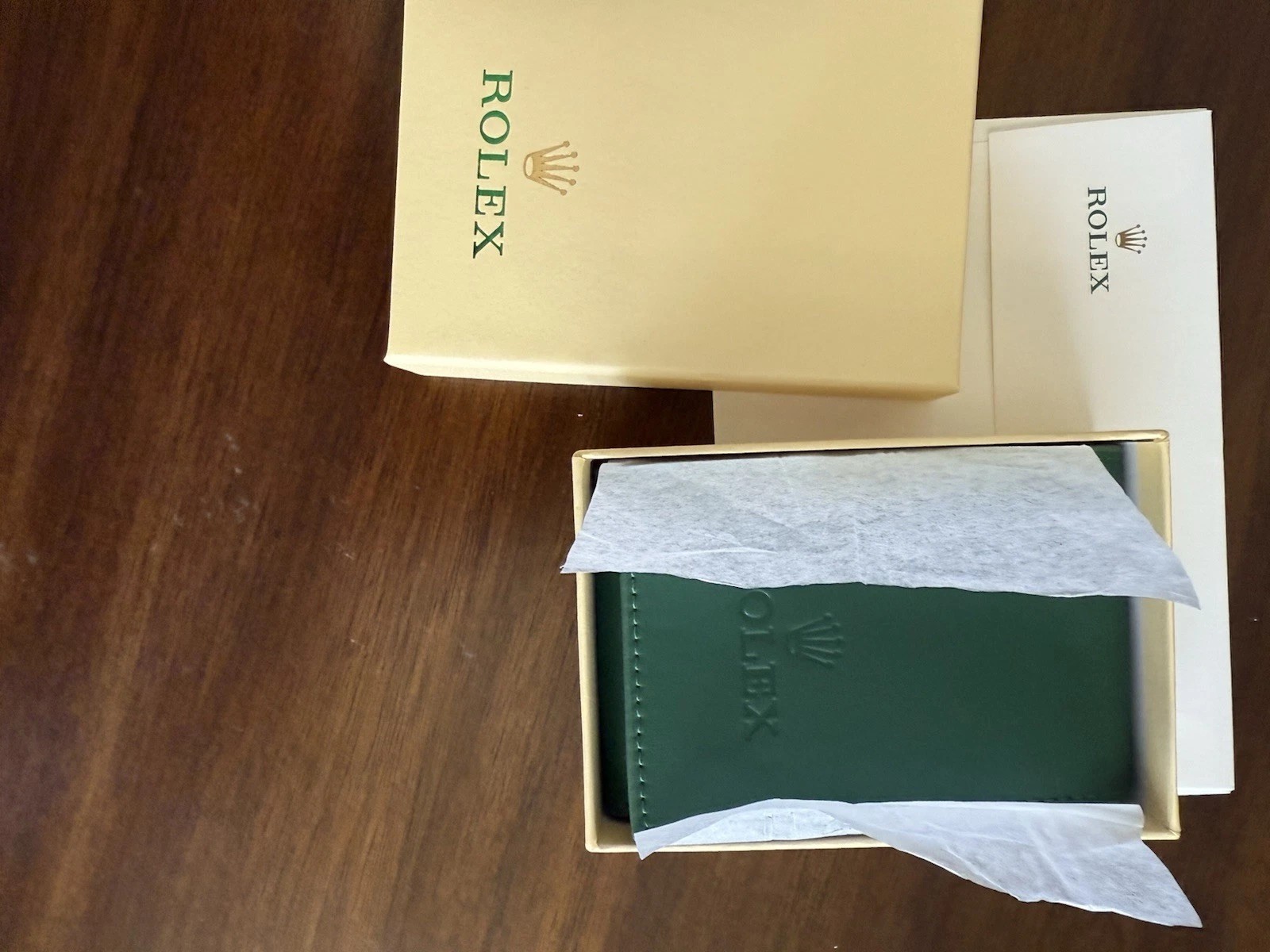 N Rolex Case Leather Travel Pouch Service Center Premium Version-Gift For Watch