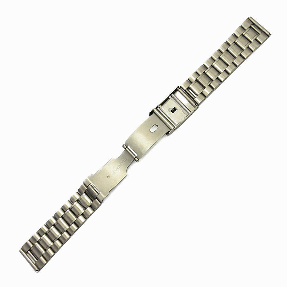 Men’s One-Piece Pure Solid Stainless Steel Watch Strap Band 16 18 20 22 24 26mm