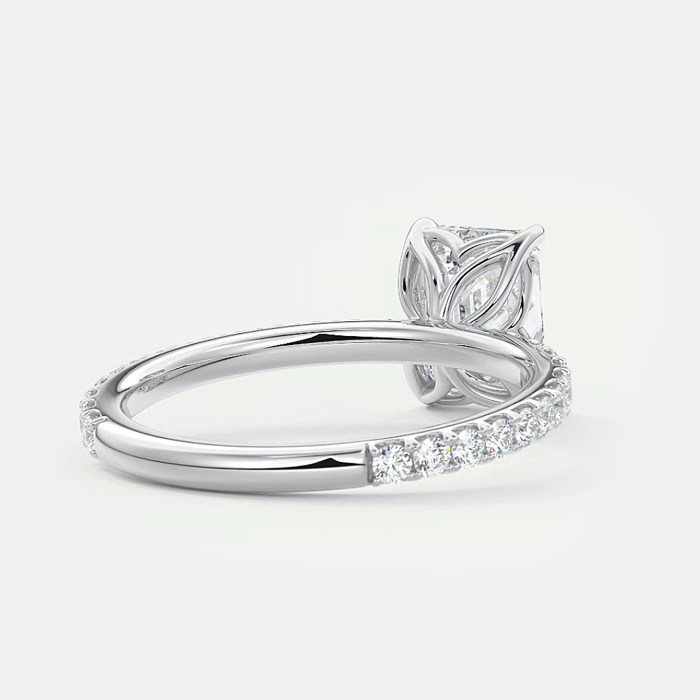 950 Platinum Wedding Ring IGI Lab Grown 2.50 Ct Emerald Cut Diamond Size 6 7 7.5