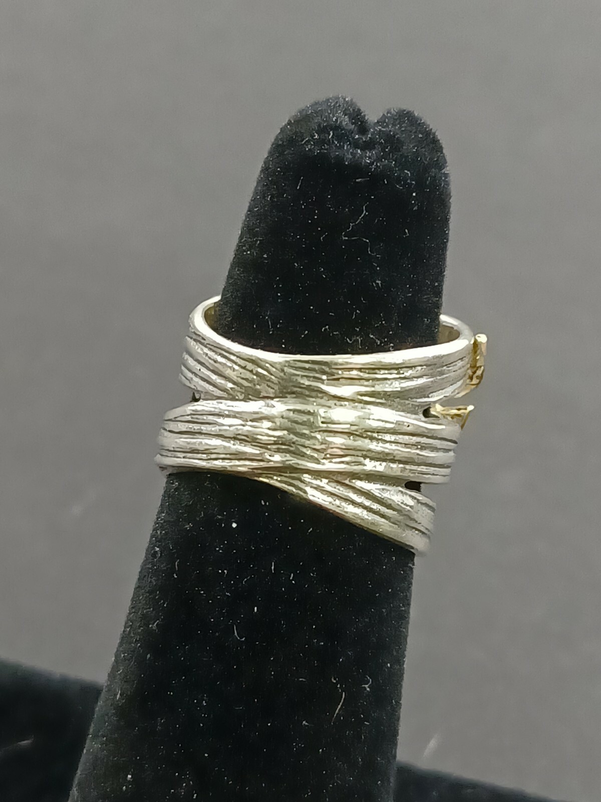 PZ PAZ Creations Sterling Silver Handmade Custom Leaf and Vine 5.25sz ring 6.6gr